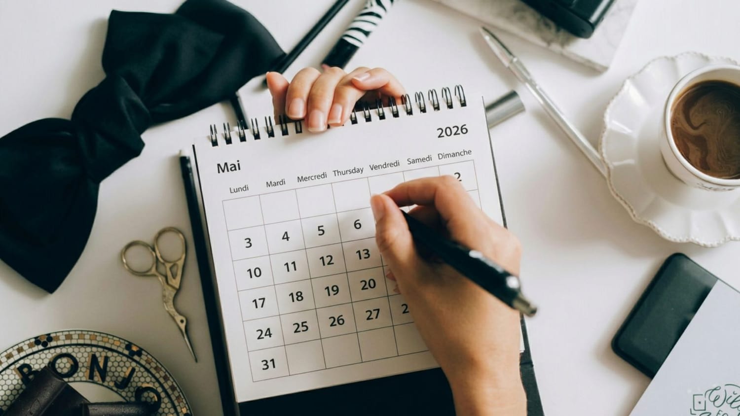Illustration du calendrier éditorial