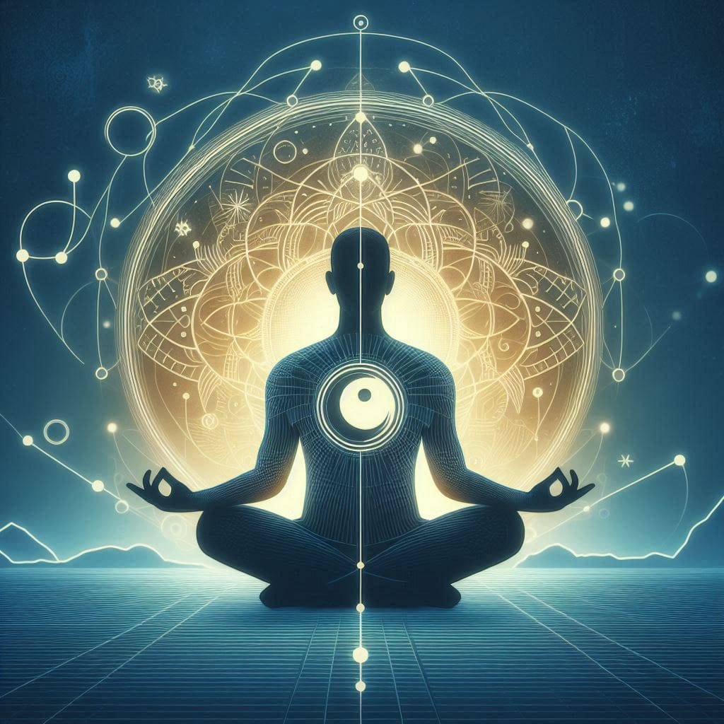 Person meditating, representing the power of small, positive habits.