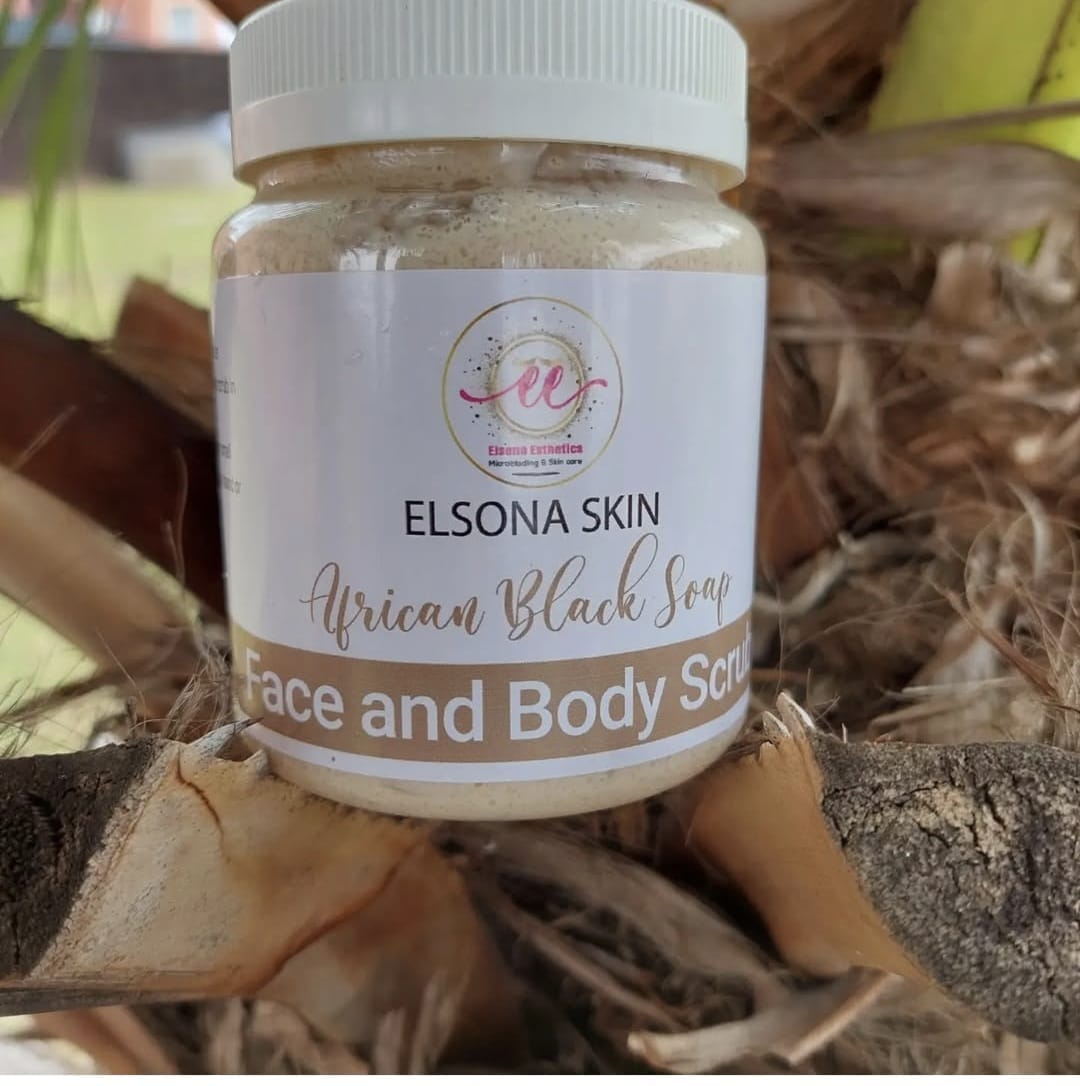 African Black soap foaming scrub