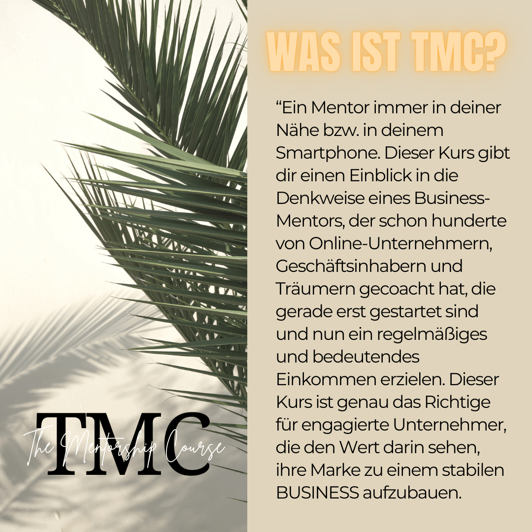 Was ist TMC The Mentorship Cours