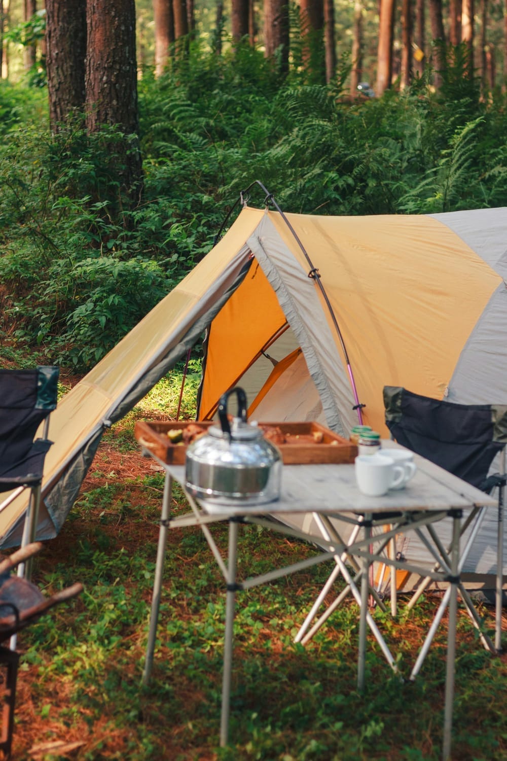 Pic of a camping tent and equipment