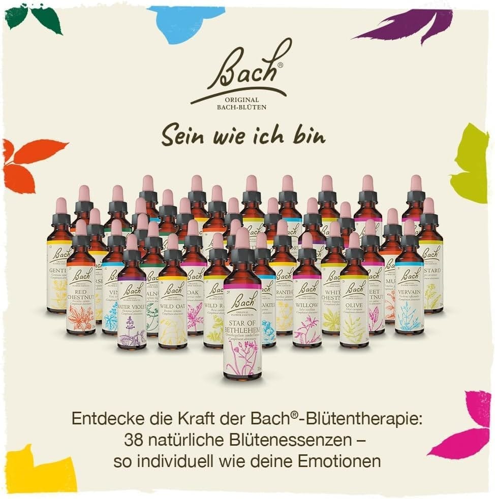 38 Bachblüten in kleinen Flaschen