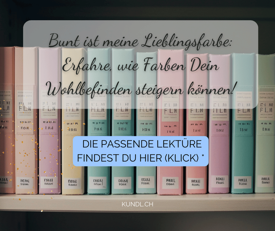Bunte Bücher mit Text. Affiliatelink zu passender Literatur bei Thalia