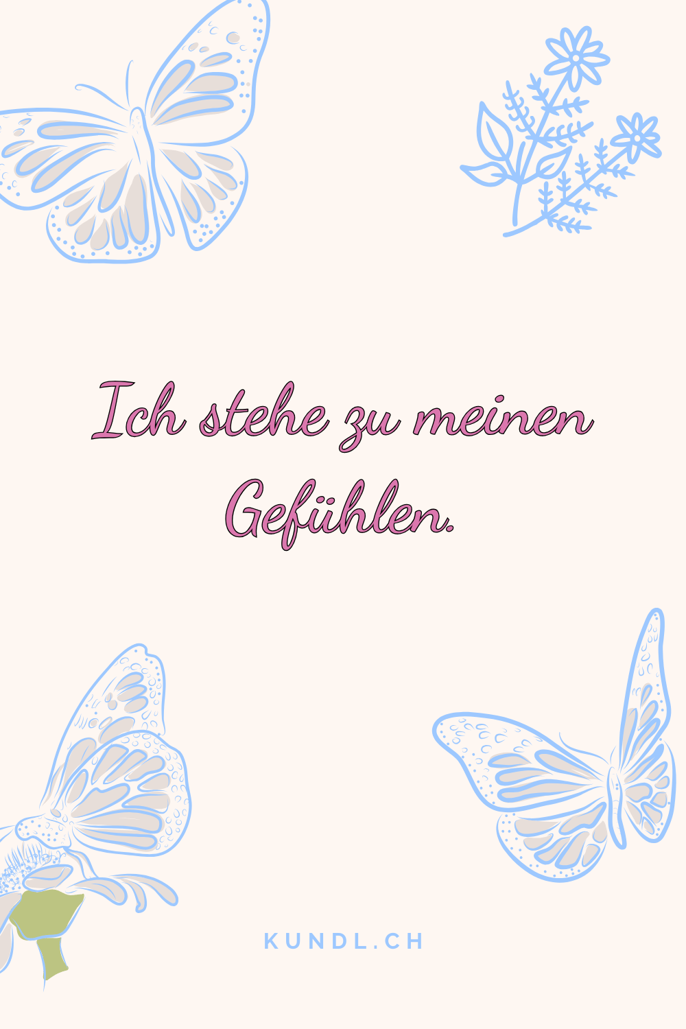 Affirmation zur Bachblüte Agrimony mit Schmetterlingern