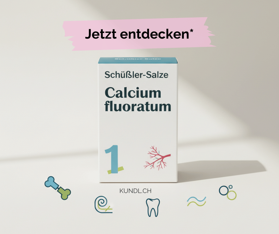 Verpackung des Schüssler Salz Calcium fluoratum  mit Icons als Affiliatelink