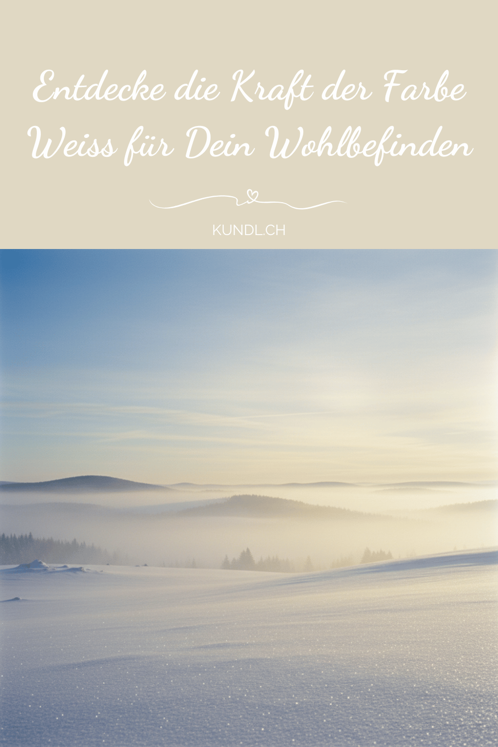 Schneelandschaft zur Wirkung der Farbe weiss für Klarheit