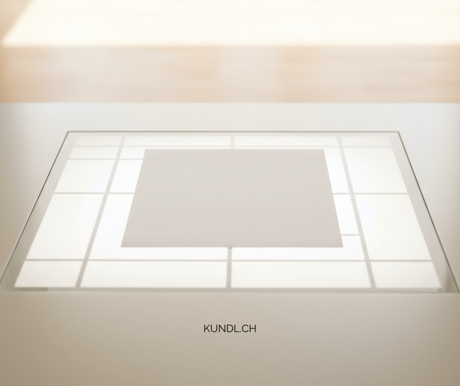 weisses Blatt als Achtsamkeitsübung zur Farbe weiss