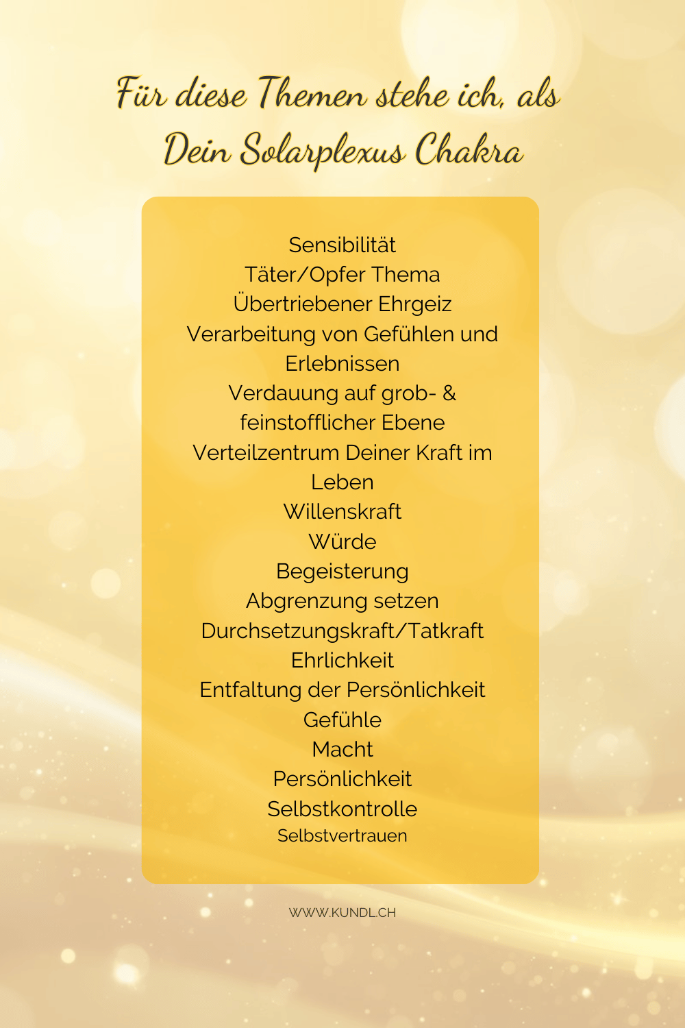 gold- und gelbtöne zu den Themen des Nabelchakras