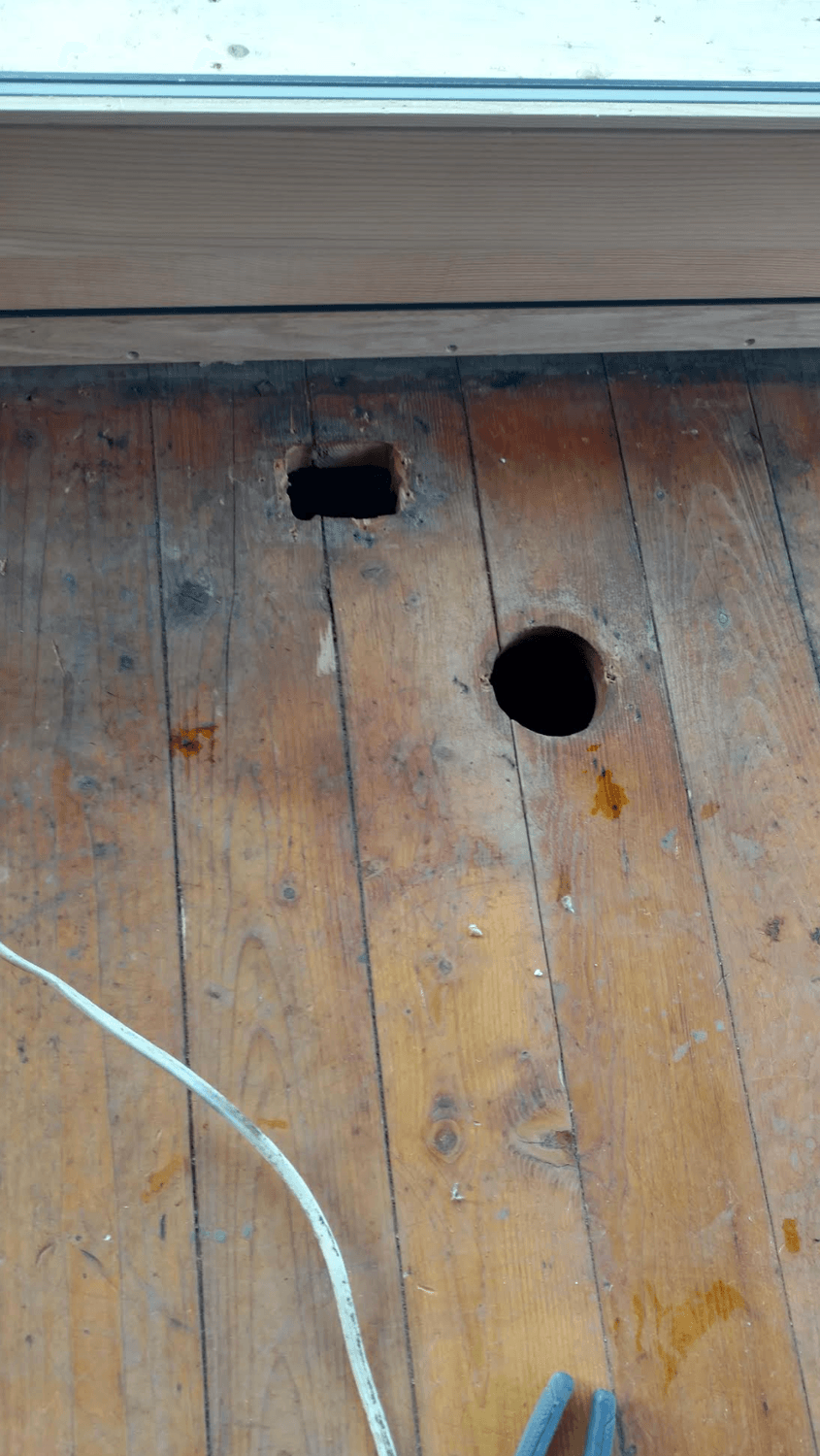 Hidden water damage below