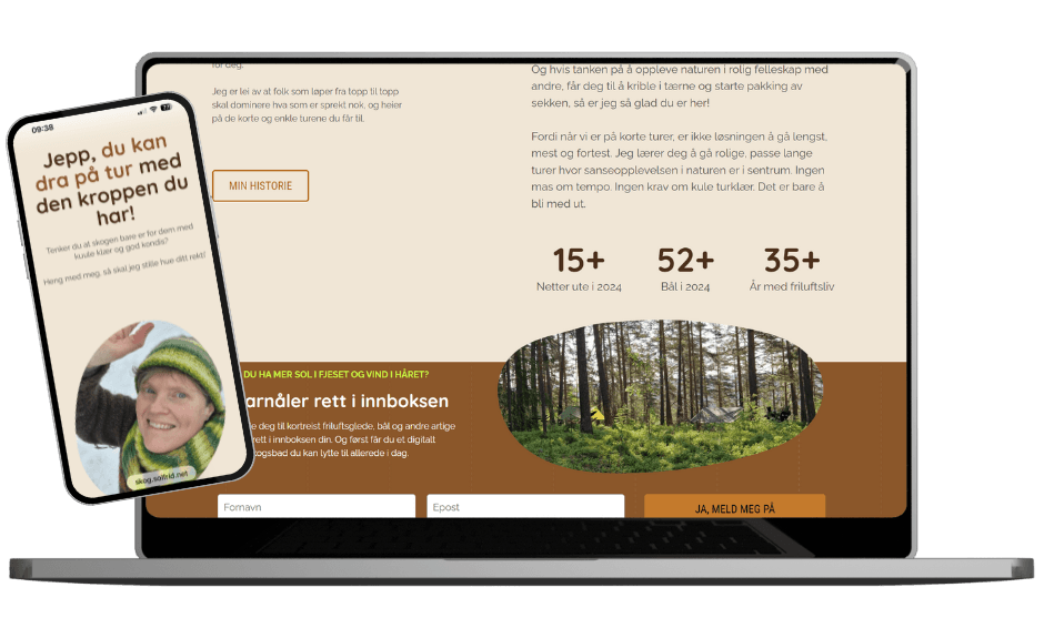 Solfrids side om skogsbad og krotreist friluftsliv