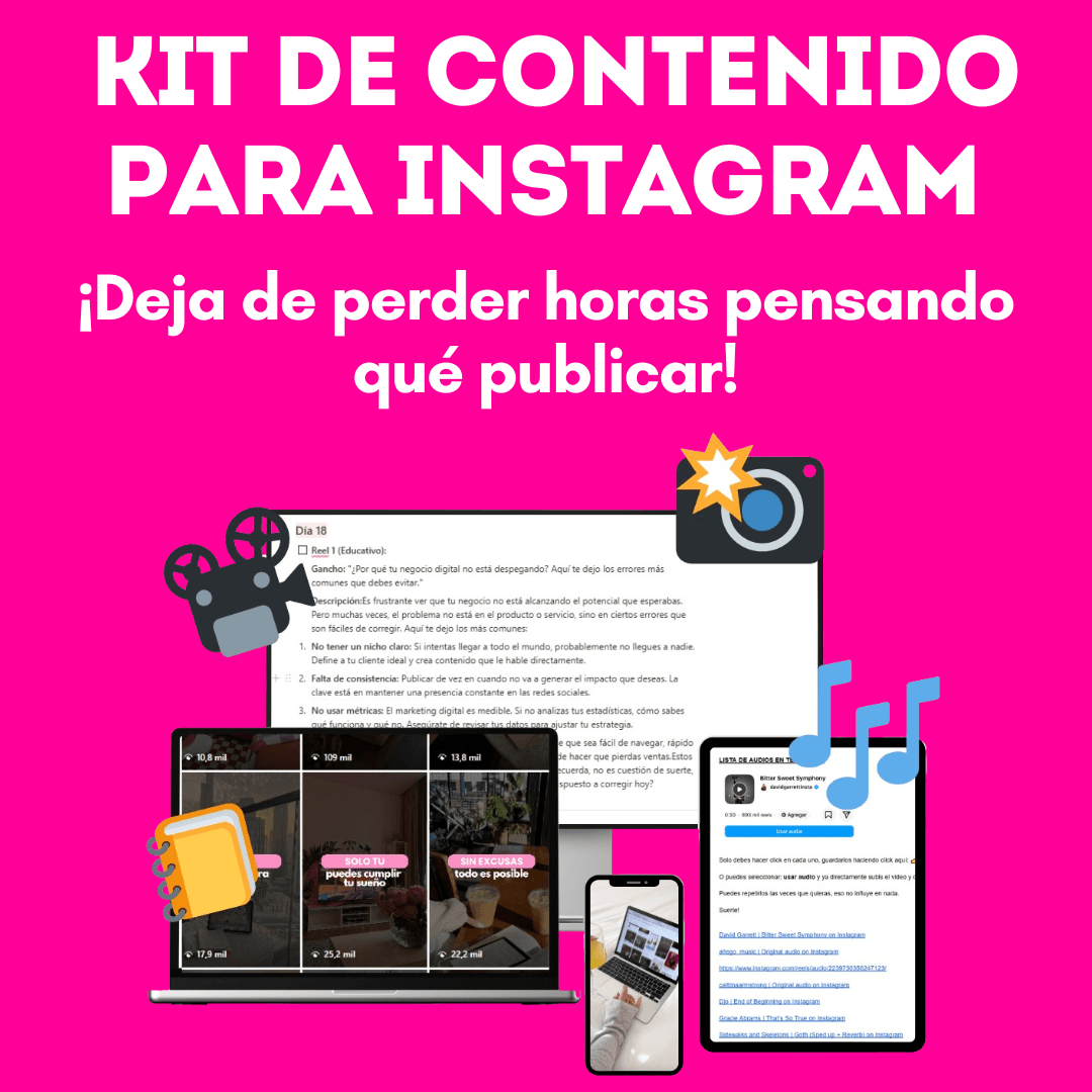 ¡Kit de contenido de Marketing Digital para Instagram!
