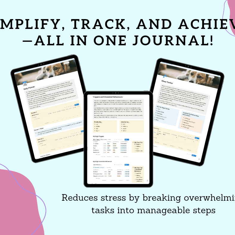 Notion Digital Dog Training Journal + Progress Tracker