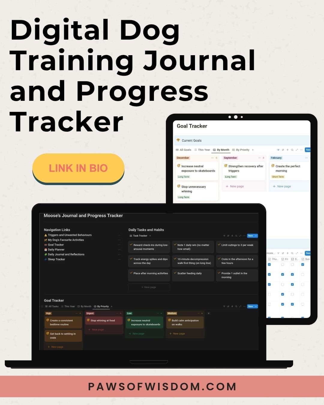 digital dog training journal for progress tracking image