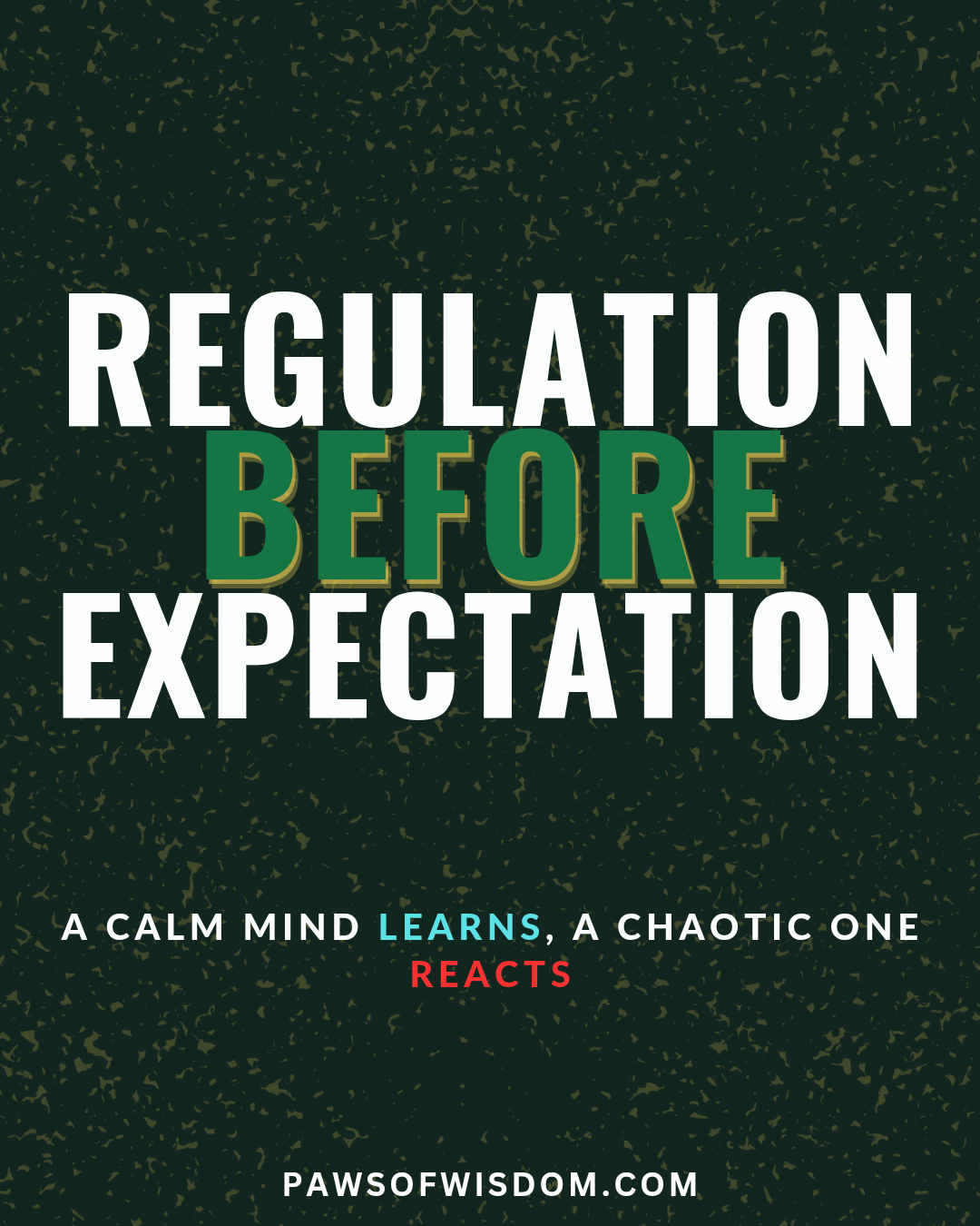 Regulation before expectation quote image