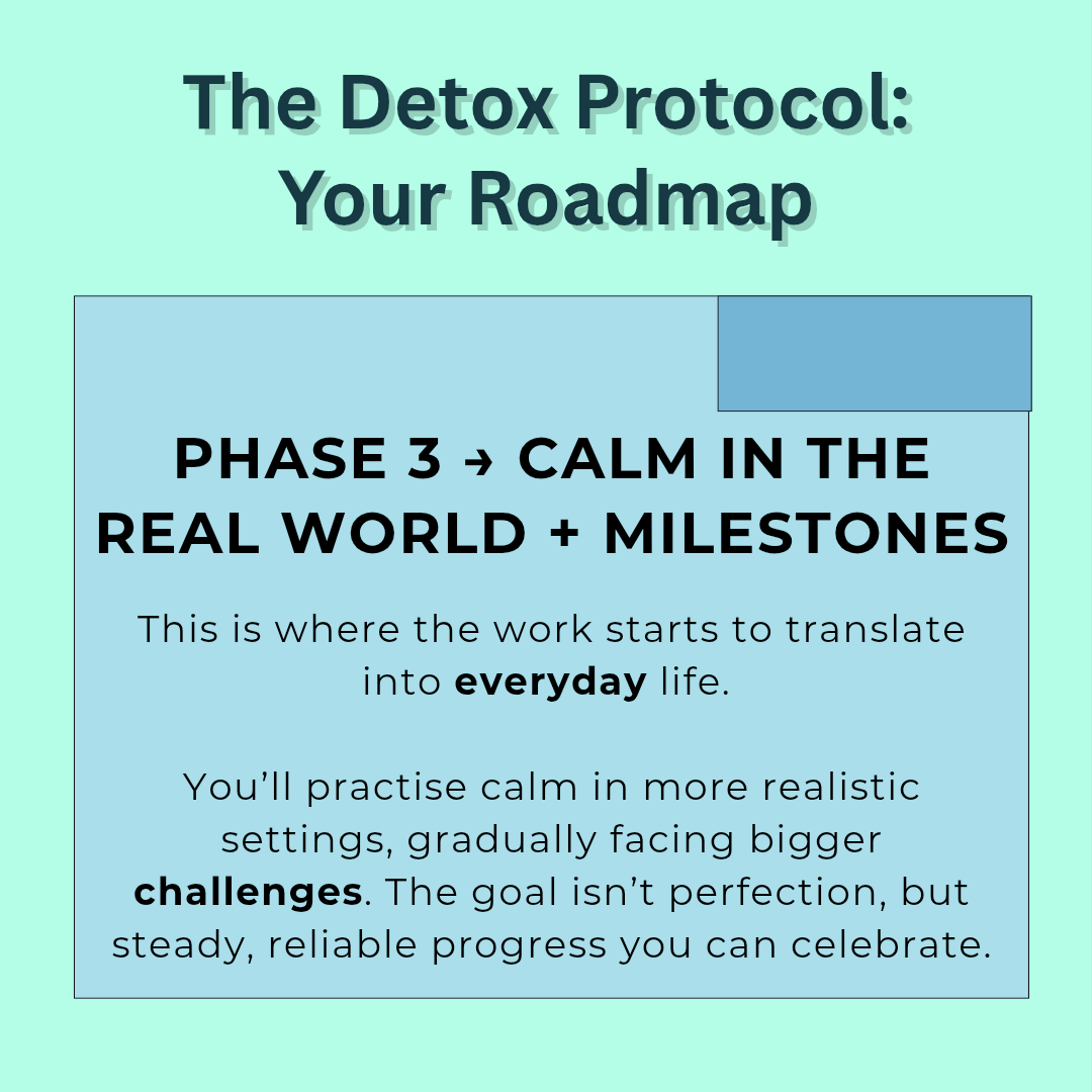 Paws of wisdom Detox protocol phase 3 calm wins and milestones
