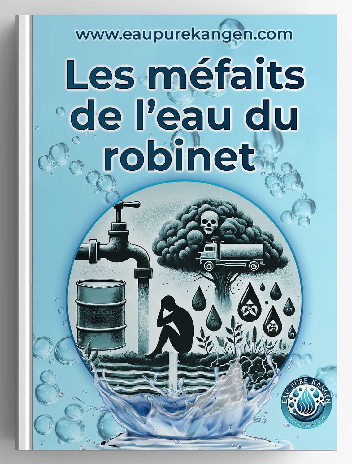 Mockup les méfaits de l'eau du robinet