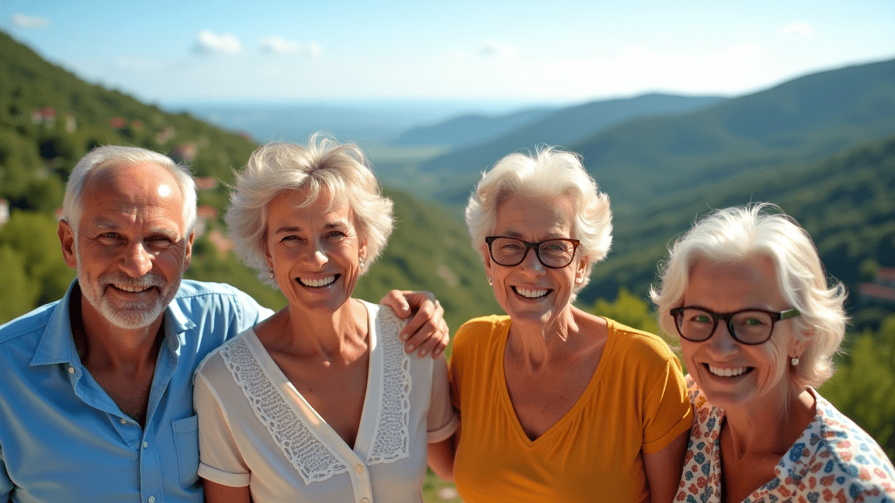Smiling Boomers enjoying life together