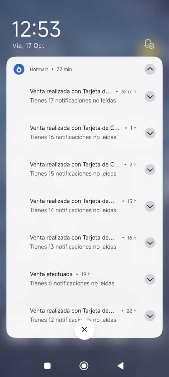 Notificaciones de ventas en Hotmart
