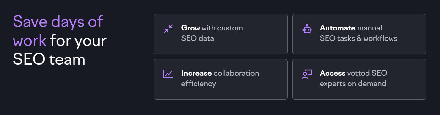 Save days of work for your SEO team