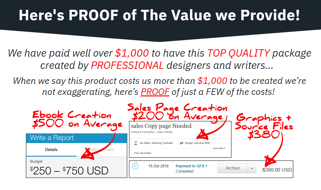 Here's PROOF of The Value we Provide!