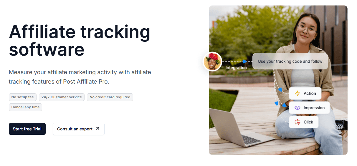 Affiliate tracking software