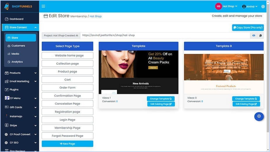 ShopFunnels A-B Testing