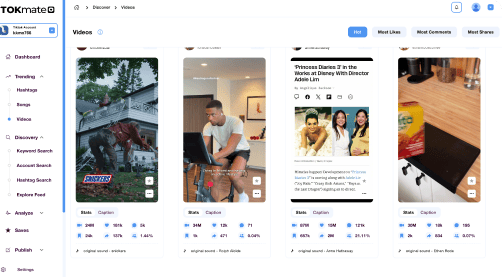 TOKmate Viral Feed Explorer