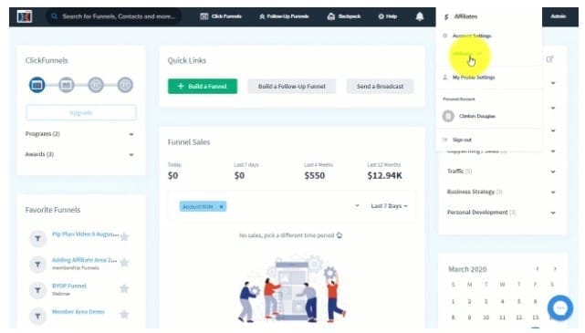 Integrations, API, and Affiliate Center