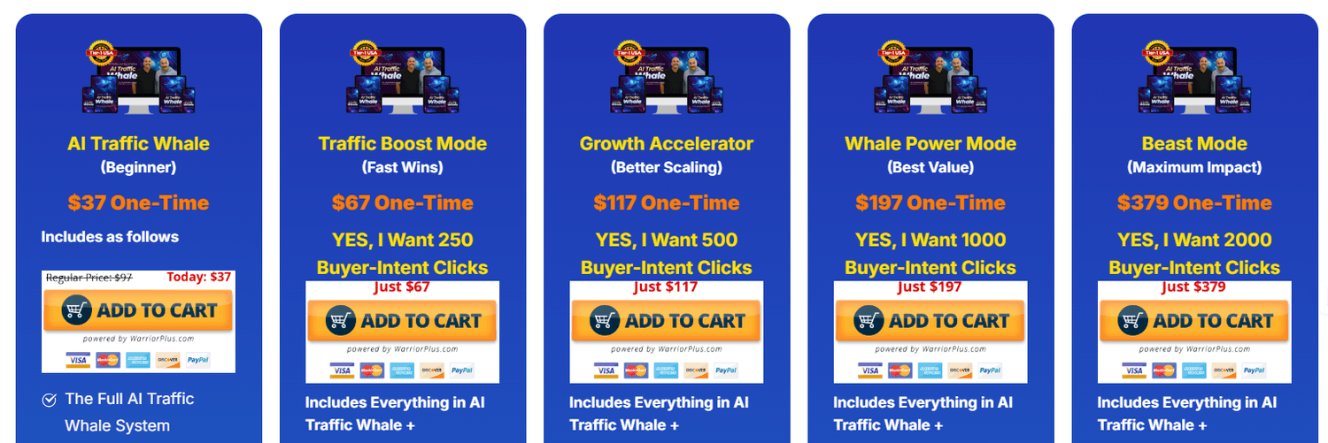 AI Traffic Whale Pricing