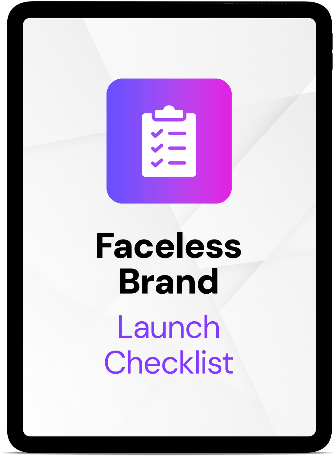Faceless Brand Launch Checklist