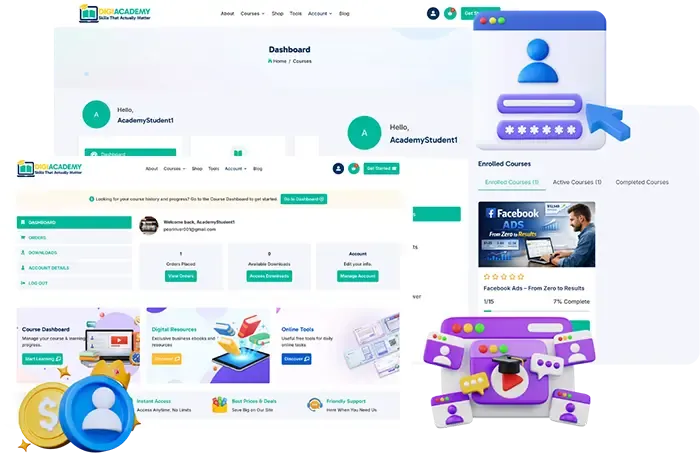 Convenient Customer Account System Built In