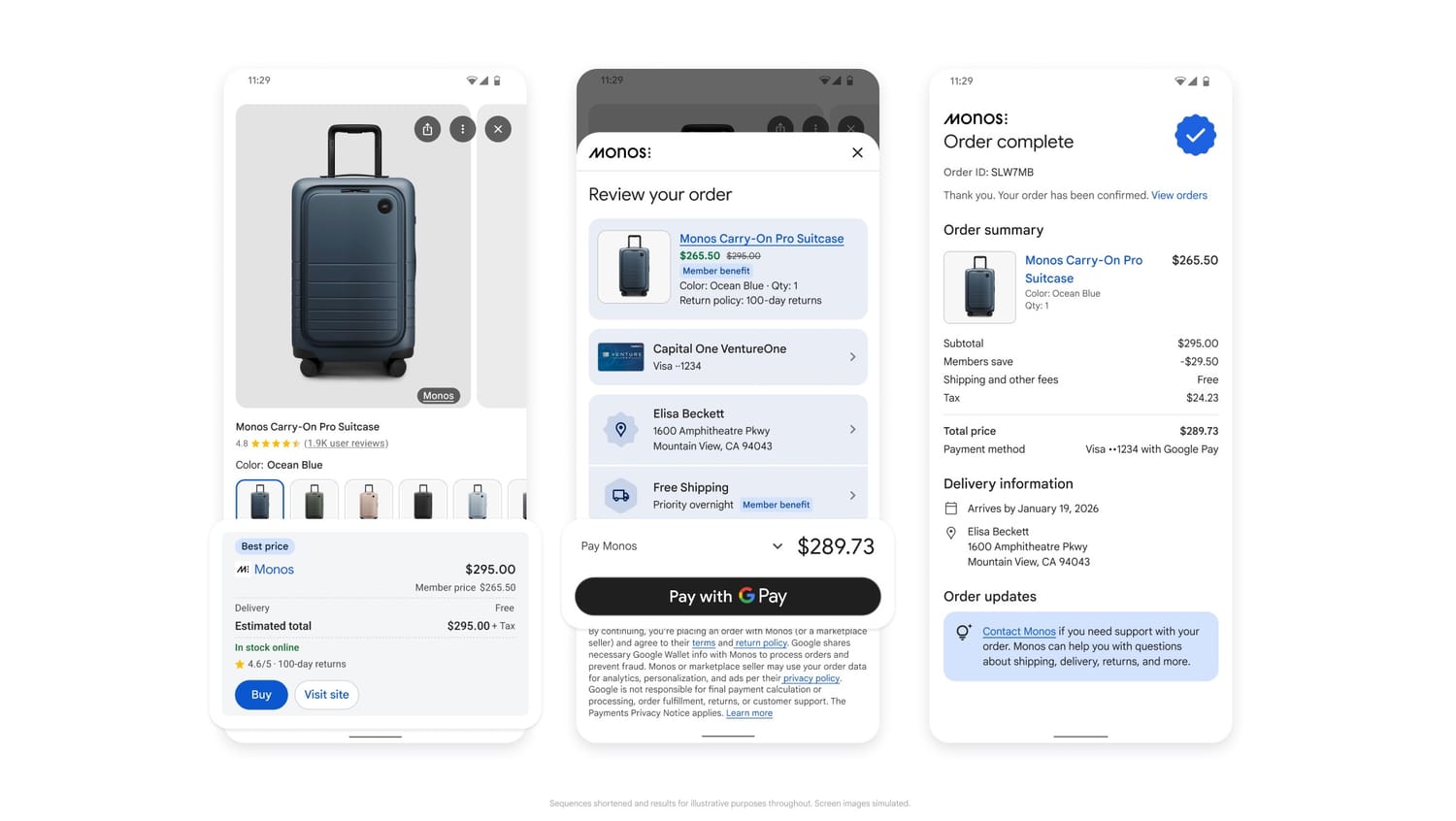 UCP-based payment functionality