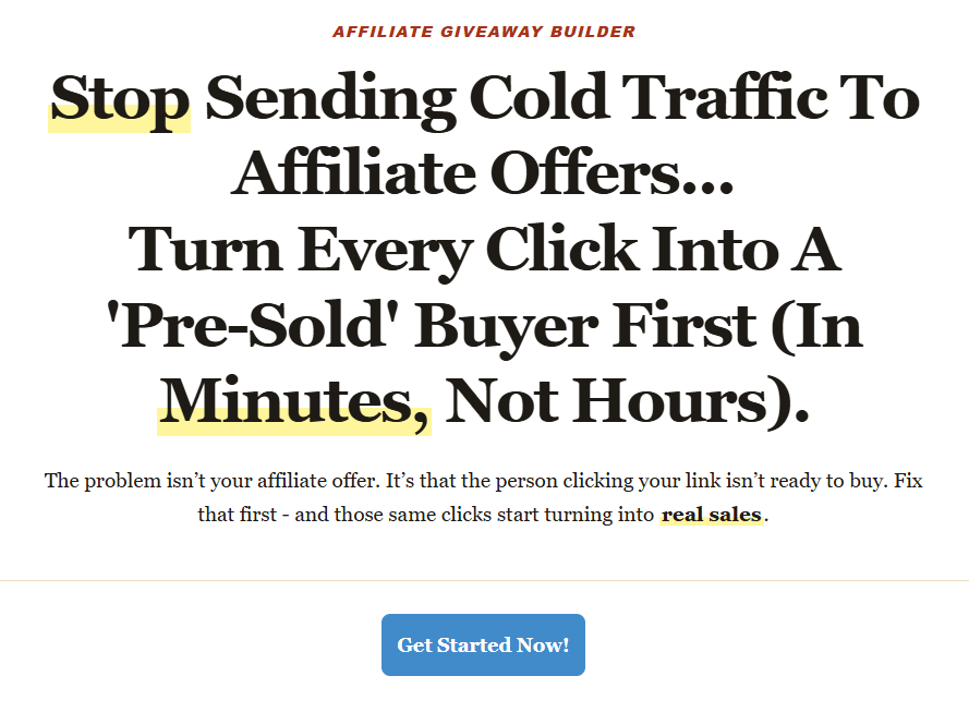 Affiliate Giveaway Builder