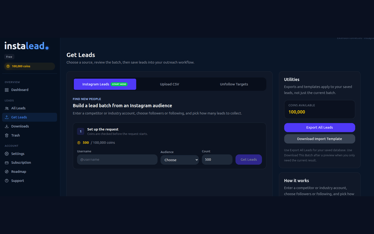 Leads table
