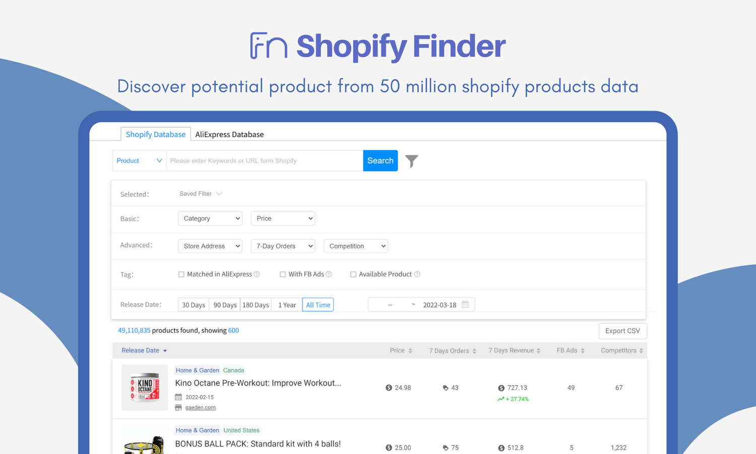 Shopify Finder