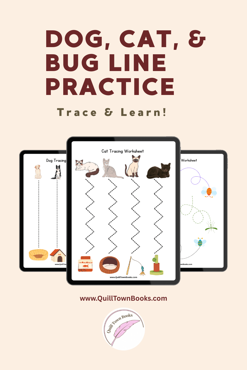 Dog, Cat and Bug Line Practice