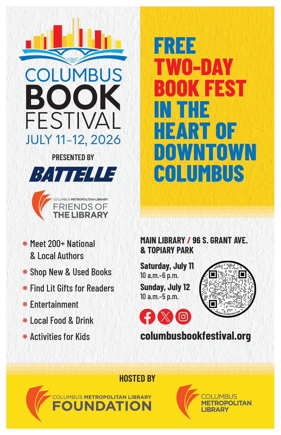 Columbus Book Festival flyer
