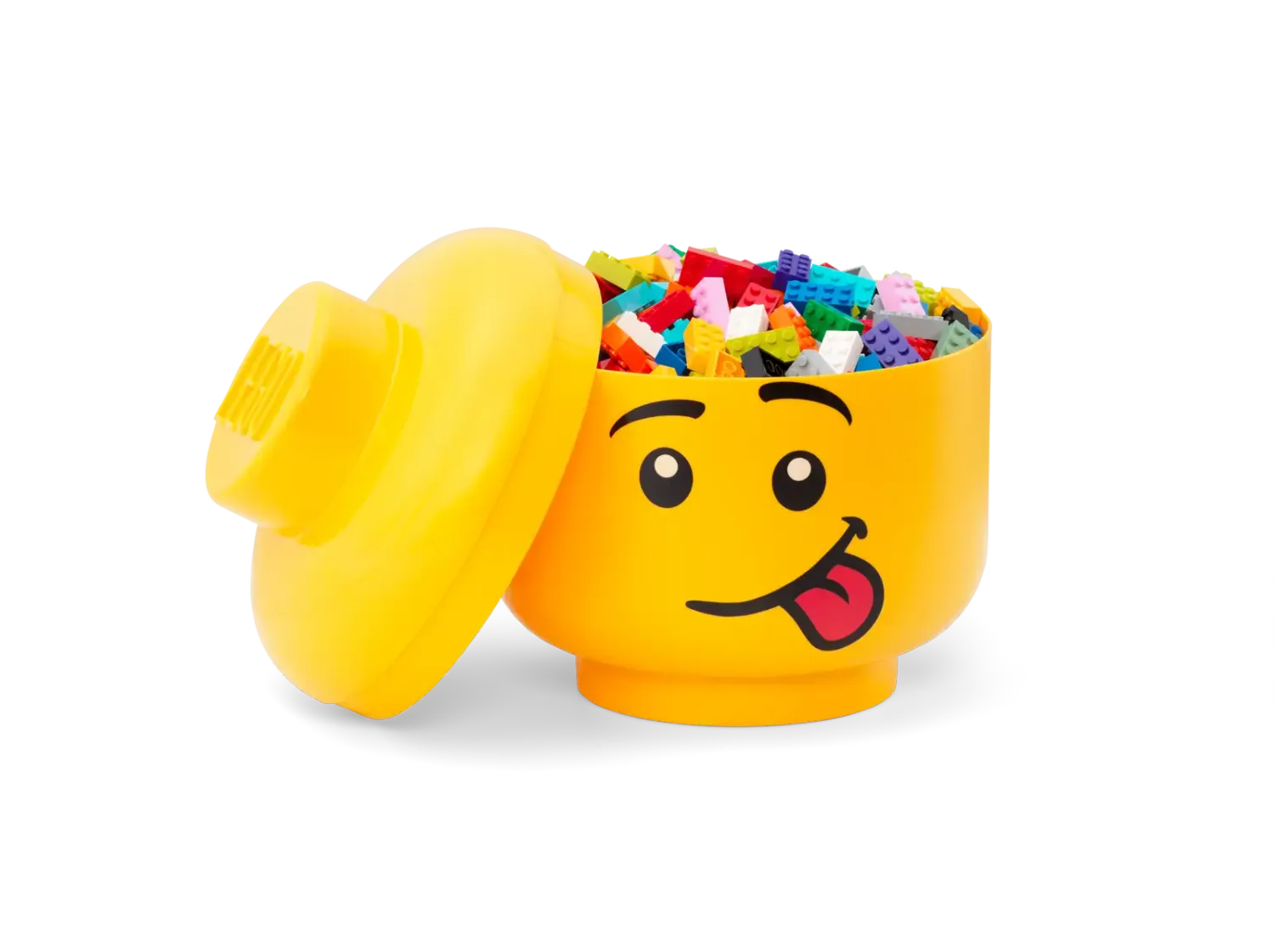 Lego head bricks storage