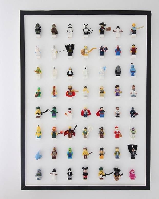 magnetic wallstrip to display lego minifigs
