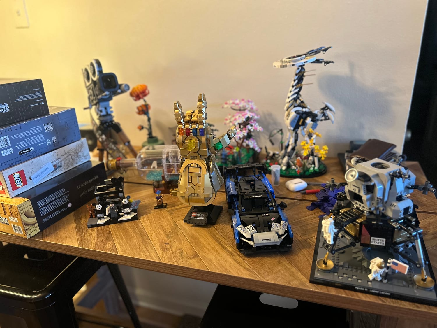 lego sets overcrowding the display table