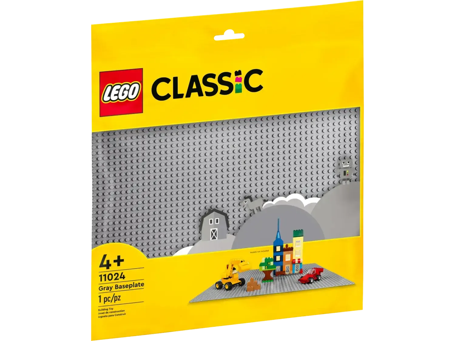 Gray LEGO classic base plate 11024