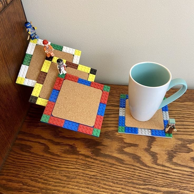 DIY LEGO mug coasters