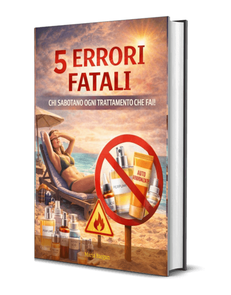 Ebook che mostra i 5 errori più comuni che sabotano i trattamenti contro le macchie cutanee e impediscono di ottenere risultati duraturi.