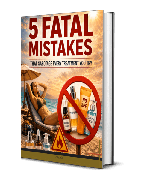 Ebook explaining the 5 fatal mistakes that sabotage dark spot treatments and prevent improvement of melasma, sun spots, and other forms of skin discoloration.