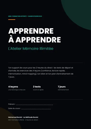 Cahier d'exercices