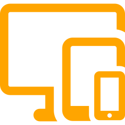 Image vectorielle bleu turquoise représentant un ordinateur, une tablette et un téléphone portable