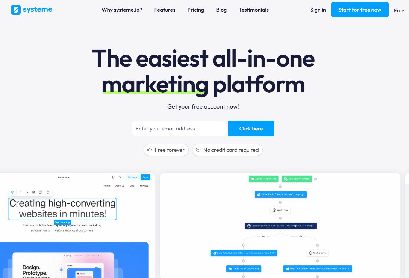 Systeme.io Screenshot