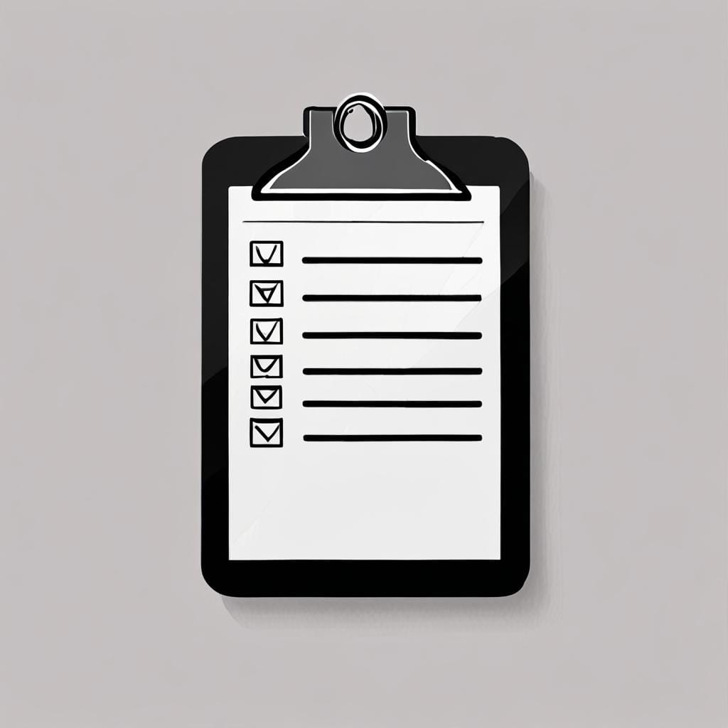 checklist clipboard