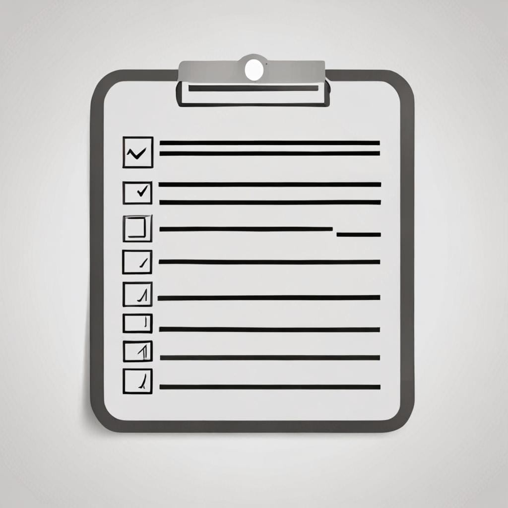 checklist clipboard