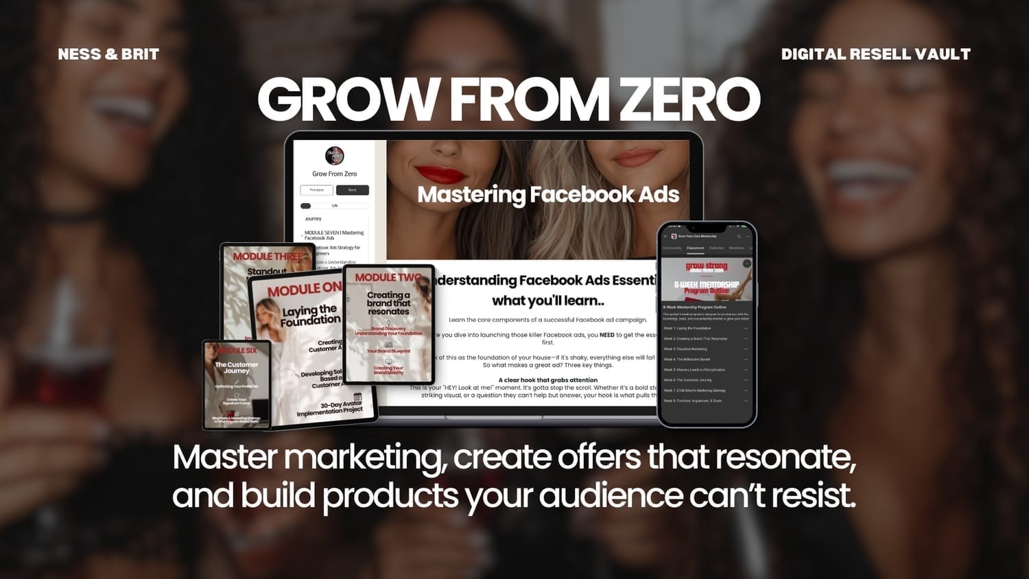 Mock-up featuring the courses included in Systeme.io Funnel Crash Course.